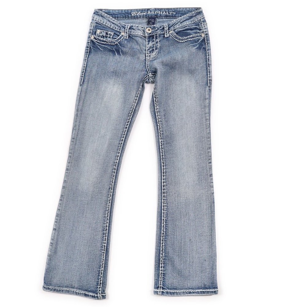 Blue Asphalt Style# WS-64  Wide leg Jeans	Blue	Size	5 Short